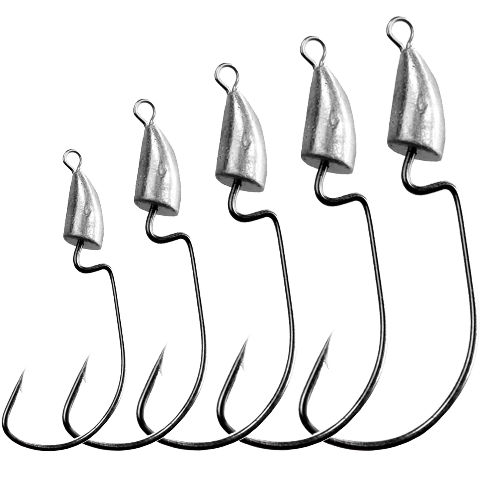 Fishing Hook Weedless - THKFISH 10 stks Crank Jig Hoofd