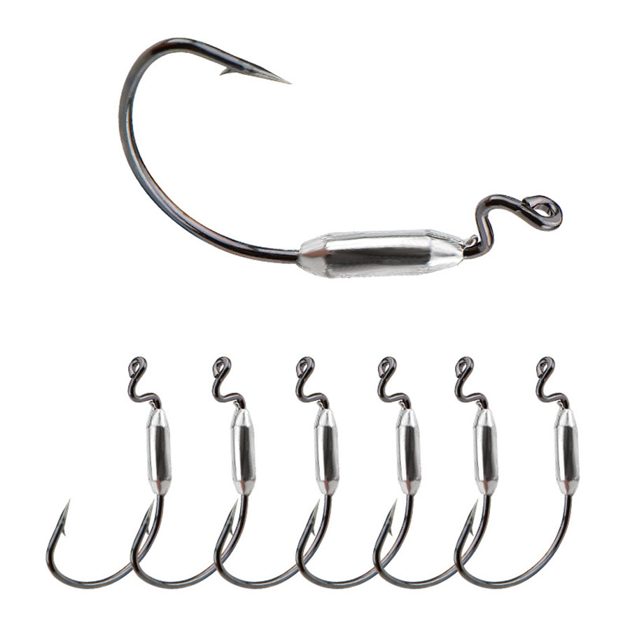 5 stks Zachte Worm Lokken 1/0  - Fishing Hook Offset recensie en prijs