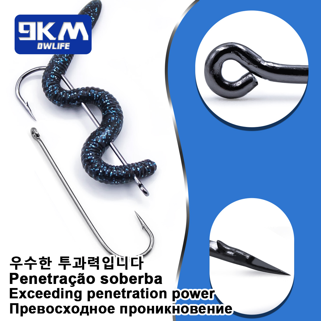 9KM Aberdeen Hooks lange steel - Fishing Hook Offset recensie en prijs