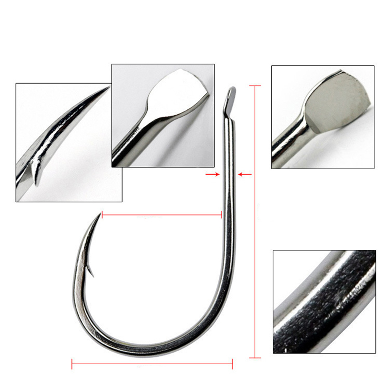 100 Stks/partij 7 Size Prikkel - Fishing Hook Barbless recensie en prijs
